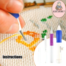 1 Set DIY Embroidery Punch Needle Kit With Storage Box, Includes Cross Stitch, Embroidery Pen, Embroidery Thread, Clothing Embroidery Needles, Sewing Needles, Suitable For Beginners, Holiday Gift (Random Color) - Multicolor - View 13