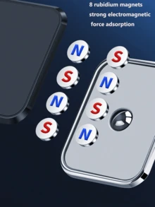 1 Piece Of Super Strong Magnetic Car Phone Holder, Foldable, Rotatable, Multi-Function Mobile Phone Holder, Car Navigation Holder - A - View 9