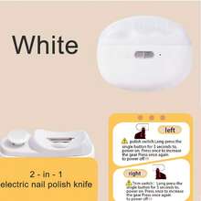 Máy cắt và đánh bóng móng tay điện 2 trong 1 với đèn LED, chức năng chống kẹp, đánh bóng và làm mịn móng, sạc USB, dụng cụ chăm sóc móng đa năng dùng tại nhà và salon, phù hợp cho mọi lứa tuổi, món quà lý tưởng. - nhiều màu - Xem 14