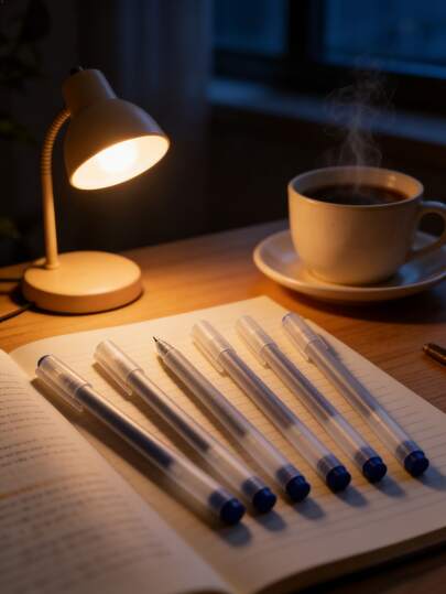 Matte Transparent Pole Neutral Pen Blue Pen Core Student Exam Office Signature Pen Student Brushing Questions Office Signature Dedicated Smooth And Fluent Student Party Office Essential