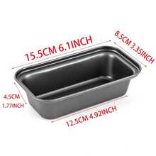 不粘碳钢长方形面包烤盘，烘焙托盘，蛋糕烤盘，奶油华夫饼烤盘，蛋糕模具。易于清洁。适用于烤箱烘焙。面包烤盘/面包模具。 - 彩色 - 查看 5