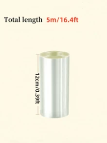 1 Roll Extra Long Transparent Cake Edging, Made Of PET Material, Cake Packaging Film, Used For Decorating Mousse, Chocolate Pastries, Baking Tools, Cake Decorations, Kitchen Supplies - Easily Make Delicious Cakes - White - View 12