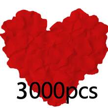 5000片人造丝玫瑰花瓣，适用于婚礼，红色玫瑰花瓣装饰，仿丝玫瑰花瓣营造婚礼氛围，红色玫瑰花瓣，玫瑰花瓣装饰，永不凋谢的玫瑰花瓣，家居玫瑰，浪漫婚礼装饰和礼物，礼盒填充物，搭配蜡烛打造浪漫走道和房间装饰 - 多色 - 查看 12