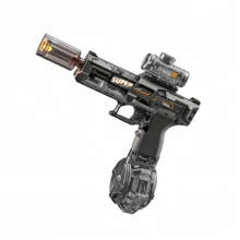 Toy Electric Water Gun, LED Lights, Large Capacity, Suitable For Patios, Swimming Pools, Parties, And More. Perfect For Boys And Girls, A Fun Outdoor Water Gun For Summer. - 黑色 - 查看 9