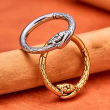 Khuyên mũi septum 16G bằng thép không gỉ 316L mạ vàng 18K, trang sức xỏ khuyên cơ thể cho septum, helix, daith, sụn tai dành cho nữ. - Trang sức xỏ khuyên hình rắn - Xem 2