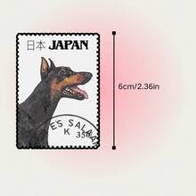 Stiker Anjing Doberman Gaya Stempel Vintage, Stiker Dekoratif Hewan Peliharaan, Stiker Vinyl Tahan Air - Permukaan Matte, Stiker Bumper Perekat Diri, Cocok untuk Mobil, Jendela, Laptop, Truk, Botol Minum - Desain Serbaguna, Stiker Mobil, Perlengkapan Sekolah - vinil - View 3