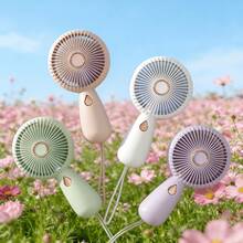Portable Handheld Mini USB Rechargeable Fan With Night Light, Quiet High-Speed Cooling For Dorm & Outdoor Use - Handheld - View 5