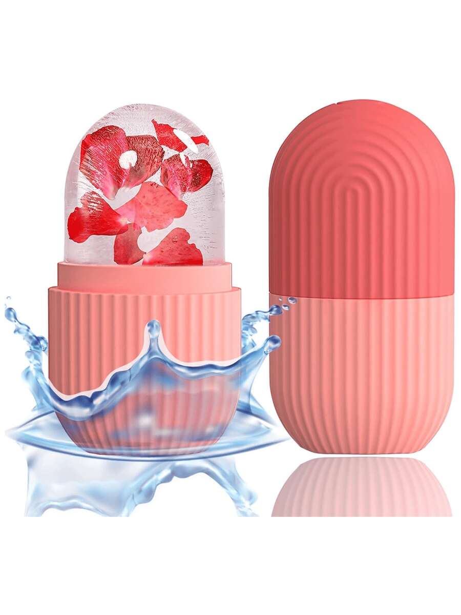 1pc Ice Roller To Relieve Facial And Eye Puffiness, Facial Massager, Improve Skin Quality, Brighten Complexion, Ice Roller Mold, Beauty, Skincare, Spa, Self-Care, Skincare Tools, Facial Care, Beauty Therapist Supplies, Massage, Facial Massage Tools, Facial Roller, Ice Roller, Silicone Ice Mold For Facial Beauty