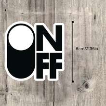 ON OFF Switch Design Stickers Minimalist Fun Decorative Decals Waterproof Vinyl Stickers - Durable Matte Surface, Self-Adhesive Bumper Stickers, Suitable For Cars, Windows, Laptops, Trucks, Water Bottles - Versatile Durable Design, Car Stickers - Vinyl - View 3