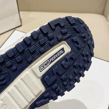 Tenis de mujer casuales y tenis deportivos para mujer estilo moda, zapatillas blancas mujer con plataforma y cordones, zapatos para mujer transpirables y ligeros, calzado deportivo de malla cómodo con suela antideslizante y amortiguación, tenis para mujeres suaves y versátiles para correr o caminar de diario. - Azul - Ver 7