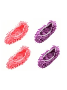 懒人拖鞋 - 可重复使用、可水洗的地板清洁鞋，配有弹性鞋口和拖把配件，无需用电，适用于客厅和卧室，是卧室清洁的必备品，面料可水洗，适用于家庭、卧室、客厅、室内等场所。 - 彩色 - 查看 20