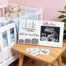 带有宝宝孕周倒计时的超声波相框，送给准父母的孕期礼物，祝贺怀孕，孕期必备，送给祖父母，宝宝出生公告，准妈妈 - 彩色 - 查看 7