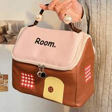 Dopamine House Cosmetic Bag, Women's Portable Handheld Toiletry Bag, Waterproof Large Capacity Organizer, Mother's Day, Valentine's Day, Children's Day Gift - Multicolor - View 6