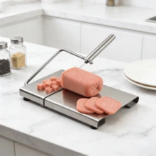 Cortador de queso para el hogar, cortador de jamón y queso, cortador de queso, herramienta de cocina con mecanismo de corte graduado - Ver 7