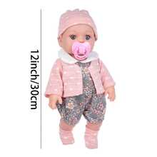 12 Inch/30cm Cute Reborn Doll, Children's Gift, Comes With Matching Outfit, Hat And Socks, Suitable For Halloween/Thanksgiving/Christmas/Easter - Multicolor - View 5
