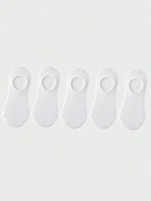 5/10 Pairs Women Striped Invisible Breathable Soft Liner Socks - Multicolor - View 3