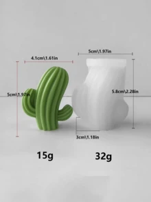 Khuôn nến sáp hình cây mọng nước 3D, khuôn xương rồng bằng silicon, dùng để làm nến hoa, nhựa, đá thơm, xà phòng đúc, trang trí nhà cửa nghệ thuật. - Bộ sưu tập cây mọng nước - Khuôn - Xem 13