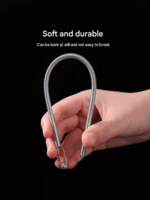 1pc Spring Pull Cord Replacement Tool | 2-In-1 Pants, Hoodie, Dress Elastic Band Inserter | Household Essential Tool Set Includes Waistband Pull Cord Tool, No Sewing DIY Assist Tool | Women Christmas Gift (Steel Spring, Bendable Guide Head) - Multicolor - View 4