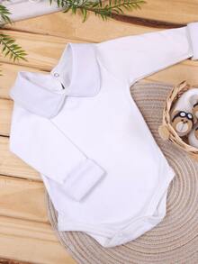 Pure & Posh Baby Boy's Long Sleeve 100% Cotton Bodysuit - 白色 - 查看 3