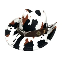 Bohemian Polyester Western Style Soft Felt Hat - Cow Head Brand Cow Hat - View 12
