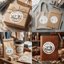 60/120pcs Sewing Machine Themed Handmade Thank You Stickers, Small Business Packaging Sealing Stickers, Quilting Craft Gift Labels, Round Stickers With 4 Patterns - Round - View 6