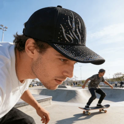 Lightweight Luxury Feather & Rhinestone Embellished Baseball Cap, Breathable & Comfortable, Fashionable Versatile Casual, Suitable For Daily Outdoor Sun Protection, Must-Have For Fashionistas, Holiday Gift