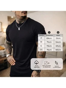 Men's Basic Crew Neck T-Shirt, Premium Cotton, 20 Color Options To Choose From - CÁMARA VERDE MILITAR - Ver 4