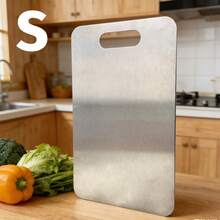 1件套高品质不锈钢砧板套装 - 易于清洁，厨房必备，节省空间，防锈，食品级 - 銀色 - 查看 15