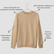 Men's Printed Streetwear Crew Neck Sweatshirt, Warm For Cold Days, 3 Triangles - 米色 - 查看 2