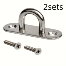 5pcs Stainless Steel Thickened Ceiling Hook, Heavy Duty Hanging Hook For Fans, Pulleys - Silver - View 16