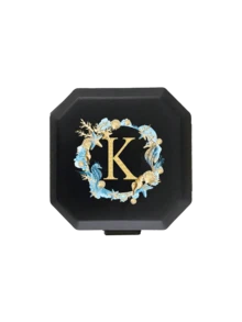Gold Seashell Seahorse Ocean Element Initial Portable Pill Case, 6-Compartment Capsule Storage Box, Travel Pill Box, Pill Bottle Box, Mini Pill Box With A-Z Letters (Excluding Q/U), 6-Grid Tablet Organizer Travel Mini Pill Box, Suitable For Tablet Moisture-Proof Medication And Vitamin Container Dispenser - Multicolor - View 13