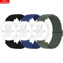 3PCS 20mm Watch Bands Quick Release Replacement Band Compatible With Samsung Galaxy Watch 7 6 5 4 FE Band 40mm 44mm/Galaxy Watch 5 Pro Band/Galaxy Watch 6 4 Classic 47mm 43mm 42mm 46mm, Adjustable Stretchy Nylon Solo Loop Strap Fabric Braided Bands - 20mm-quick Release - View 7