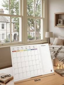 Monthly Planner Magnetic Whiteboard Reusable Monthly Planning Board For Organizing Tasks, Appointments, Routines At Home, Office, School - Magnet - Weekly 50x40cm Color - View 2