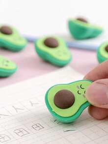 4pcs Avocado Shaped Erasers, School Supply Reward For Students - A - View 4