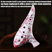 1pc 12-Hole Resin Ocarina, Alto C Tuning, Simple Musical Instrument, Suitable For Beginners, Resin Material, Wind Instrument, Beginner Ocarina, Resin Wind Instrument, Alto C Ocarina, 12-Hole Wind Instrument, Easy-To-Play Resin Ocarina - Multicolor - View 3
