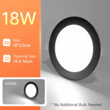 CANMEIJIA 1pc Modern Recessed Ceiling Light, Embedded Ceiling Light Spotlight, 6500K Cool White, Suitable For Bedroom, Kitchen, Living Room - Recessed Downlights - View 23