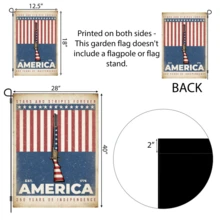 1pc Double Sided America 250th Garden Flag, Memorial Day, 1776-2026, 4th Of July, Flag Day, Independence Day, Festival Decor, Outdoor Decor, Est. 1776. - Vintage, Vintage, Poster, Patriotic Style, Home Living Room Bedroom Ofice Wall Decor, Birthday Party Decor - B - 查看 6
