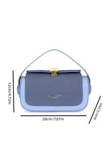 Women's Fashion Shoulder Bag, Casual Versatile Small Square Handbag, Suitable For Outings, Travel, Shopping - Baby Blue - View 5