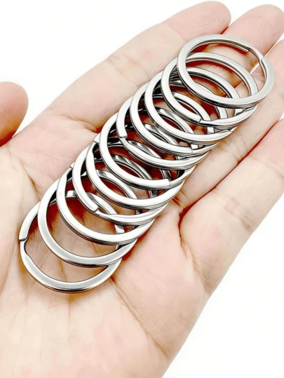 20/40 Individual Key Rings, Key Ring Wholesale, Flat Key Chain Rings, Suitable For Household, Car Keys Outdoor/Arts/Lanyards And Bag Pendants (1 Inch, 1.18 Inches)