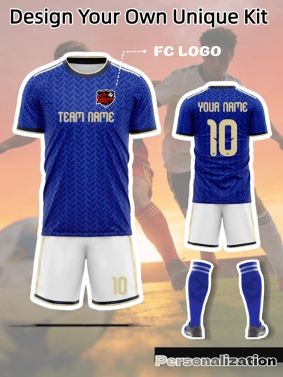 Bộ 2 món áo đấu bóng đá World Cup 2026 sân nhà màu xanh dương và vàng tùy chỉnh của Ý, bao gồm áo thun và quần short, thích hợp cho thi đấu, tập luyện hoặc mặc khi cổ vũ, món quà lý tưởng cho bạn trai.