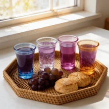 4 Peças Conjunto de Copos de Dose de Acrílico Transparente Multicolorido, Incluindo Roxo, Amarelo, Azul, Transparente - Copos de Uísque e Tequila de 1 oz, Copos de Dose Reutilizáveis Inquebrável de Bottom Grosso para Vodka, Destilados, Coquetéis, Até Mesmo Espresso, Adequado para Festa, Casamento, Aniversário, Inauguração, Aposentadoria, Aniversário, Carnaval, Eventos de Feriado - Visão 8