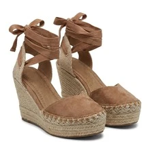 Versatile Summer Sandals Featured In A Stylish Lace-Up Design. Wear Them With Minimalist Bohemian Style, Beach Holiday Style, Or Workplace Casual Style. - Lạc đà - Xem 2