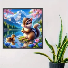 Bộ tranh đính kim cương mới 1 cái, chủ đề cáo và vịt, tranh khảm kim cương pha lê tròn 5D tự làm, thích hợp làm quà tặng thủ công, trang trí phòng khách, phòng ngủ, quà tặng dịp lễ, Ngày của Cha, Ngày của Mẹ, đám cưới, Ngày Quốc tế Lao động, Lễ Phục sinh, Giáng sinh, Ngày Valentine, không khung. - Xem 11