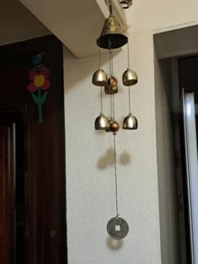 1Pc Large Feng Shui Lucky Wind Chime, Symbolizing Good Fortune, Suitable For Home Hanging Decorations And Gifts, Made Of Copper. - A - View 6