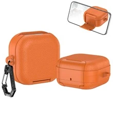 1pc Leather Texture Protective Case Compatible With Apple 2/3/4, Pro 3, Wireless Bluetooth Earphones, Suitable Compatible With Samsung Buds 4/4 Pro, Anti-Drop Earphone Case - Multicolor - View 23