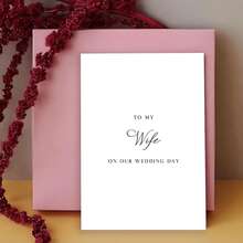 1 Romantic Wife/Husband Wedding Greeting Card - Sincerely Celebrate Your Soulmate On Your Special Day, 5*7in - With Envelope - Red - View 10