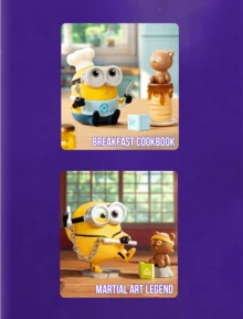 Minion Bedtime Story Series Blind Box, Home Office Car Decoration, Minion Cute Q-Version Cartoon Figure Toy Blind Box Collection, Fun Minion Small Statue Model Toy, Theme Party Decoration Ornament, Birthday, Christmas Surprise Unboxing Gift - Multicolor - View 9