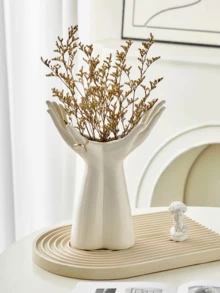 1pc Nordic Style Open Hands Shaped Vase, Creative Floral Decor, B&B Hotel Room Decoration - Multiple Styles - View 1