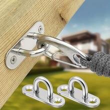 5pcs Stainless Steel Thickened Ceiling Hook, Heavy Duty Hanging Hook For Fans, Pulleys - Silver - View 2