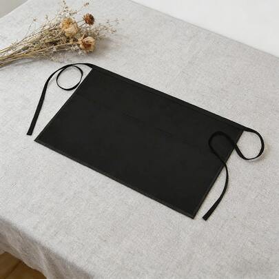 1 ชิ้น ผ้ากันเปื้อนพนักงานเสิร์ฟพร้อมกระเป๋า, ผ้ากันเปื้อนเอว 3 กระเป๋า, ผ้ากันเปื้อนสั้นพนักงานเสิร์ฟกันน้ำ, เหมาะสำหรับทำสวน, ทำอาหารและเสิร์ฟ, พร้อมสายรัดเอวยาวสำหรับผู้ชายและผู้หญิง, ห้องครัว, ร้านอาหาร